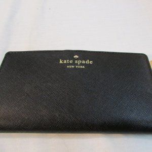 Kate Spade Cherry Lane Black Coated Leather Wallet